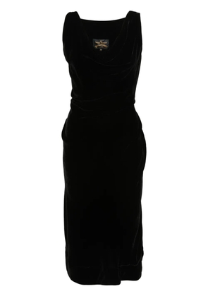 Vivienne Westwood Pre-Owned 1990s cowl-neck velvet dress - Black