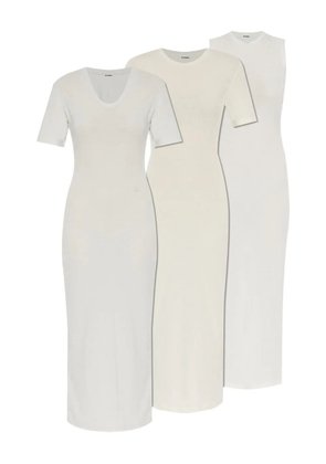 JIL SANDER+ cotton midi dress (pack of three) - White