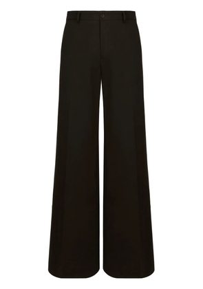 Dolce & Gabbana wide-leg cotton trousers - Brown