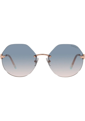 Tiffany & Co Eyewear rimless gradient round sunglasses - Red
