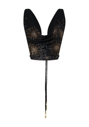 Camilla Call Me Cleopatra v-neck top - Black