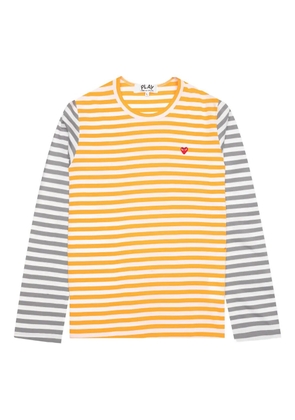Comme Des Garçons Play striped long-sleeve T-shirt - Yellow