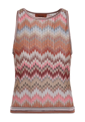 Missoni chevron-pattern top - Brown