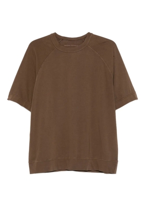 original vintage style raglan-sleeve cotton T-shirt - Brown