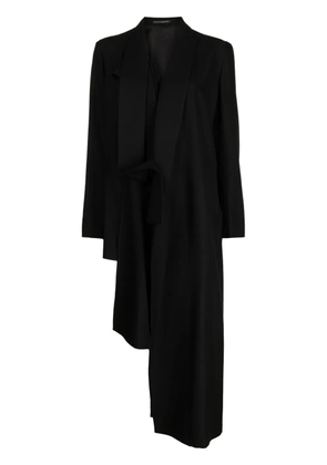 Yohji Yamamoto deconstructed asymmetric coat - Black