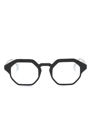 L.A. EYEWORKS geometric-frame glasses - Black