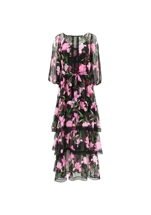 Christy Lynn Nina floral-print midi dress - Black