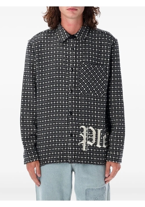 Pleasures embroidered-logo long-sleeve shirt - Grey