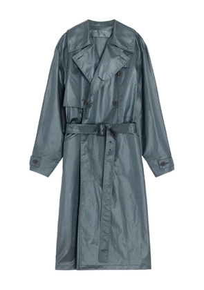 LEMAIRE metallic trench coat - Blue