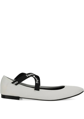 Repetto cross-strap ballet flats - White
