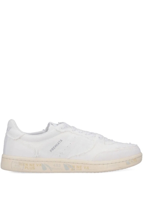 Premiata BSKT Clayd frayed-detail sneakers - White