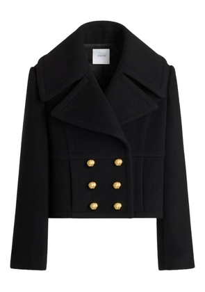 Patou double-breasted coat - Black