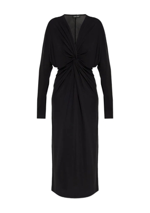 ANINE BING Mathilde long-sleeve midi dress - Black