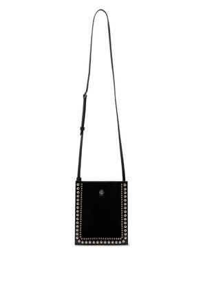 Bally Beckett studded leather messenger bag - Black