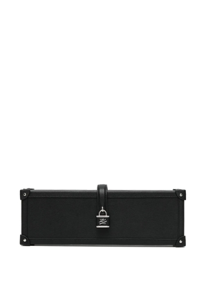 Karl Lagerfeld Autograph padlock trunk clutch - Black