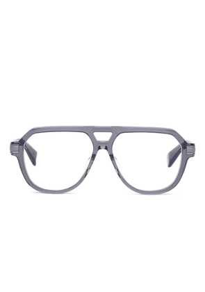 Balmain Eyewear pilot-frame glasses - Grey