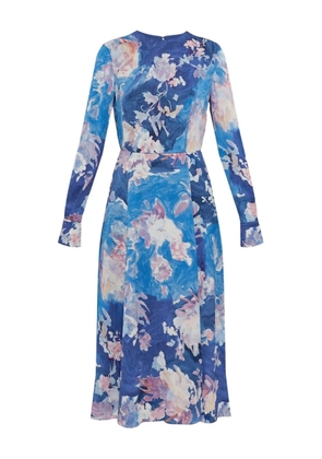 ERDEM floral-print midi dress - Blue