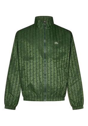 Lacoste monogram pattern zip-up track jacket - Green