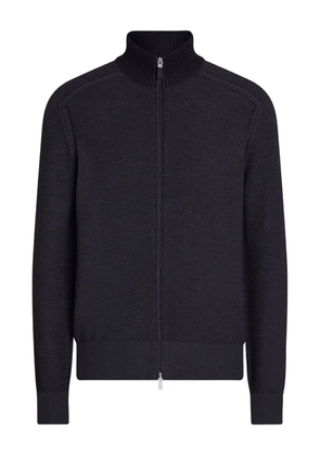 Zegna zip-up cardigan - Blue
