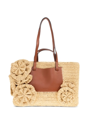 Ulla Johnson rose-detail tote bag - Neutrals