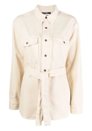 Ksubi Voyager tied-waistband coat - Neutrals