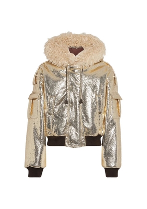 DSQUARED2 Paradise puffer bomber - Gold