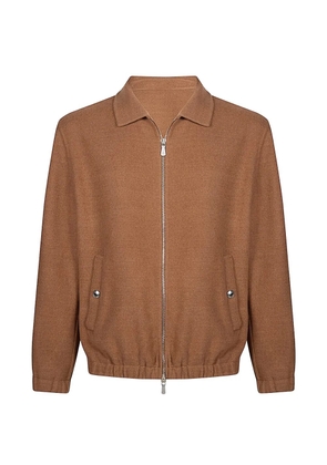 Eleventy full zip bomber jacket - Brown