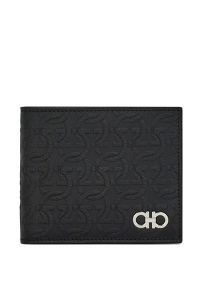 Ferragamo embossed Gancini wallet - Black