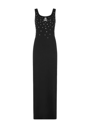 Philipp Plein rhinestone-embellished dress - Black