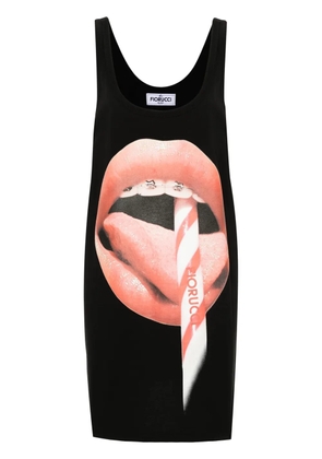 Fiorucci graphic-print mini dress - Black