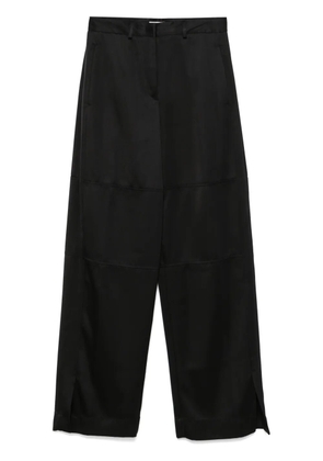 Jil Sander silk twill trousers - Black