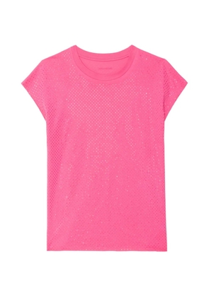 Zadig&Voltaire Cloe rhinestone round-neck T-shirt - Pink