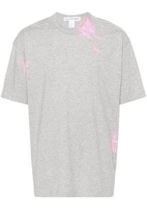 Comme Des Garçons Shirt paint splatter-detail T-shirt - Grey
