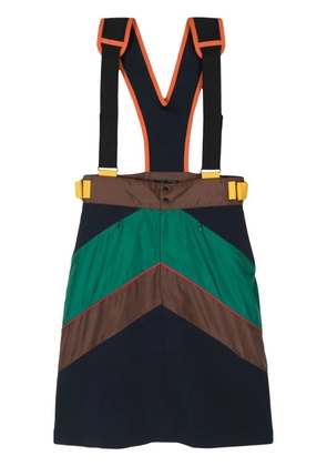 Kolor colour-block dungaree dress - Brown