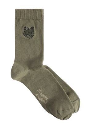 Maison Kitsuné Fox Head socks - Green