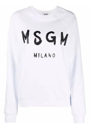 MSGM logo-print sweatshirt - White