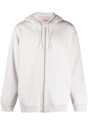 Martine Rose graphic-print zipped hoodie - Grey