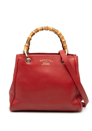 Gucci Pre-Owned 2000-2015 Small Calfskin Bamboo Shopper satchel - Red