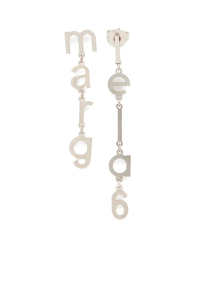 MM6 Maison Margiela Letter Logo earrings - Silver