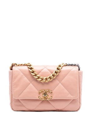 CHANEL Pre-Owned 2019 Medium Lambskin 19 Flap satchel - Pink