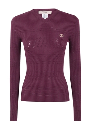 TWINSET ribbed-knit sweater - Red