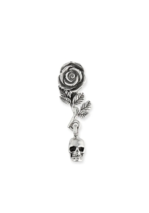 Emanuele Bicocchi rose and skull-motif earring - Silver