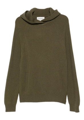 BOMPARD ribbed-knit hooded sweater - Green