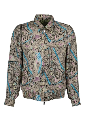 FENDI Fendi Map reversible shirt jacket - Green