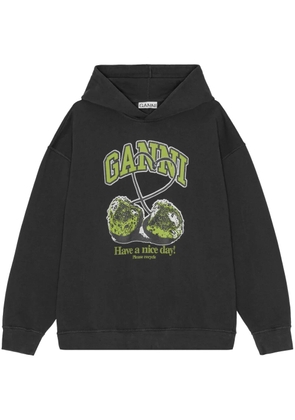 GANNI printed hoodie - Black