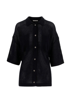 Allude openwork cardigan - Blue