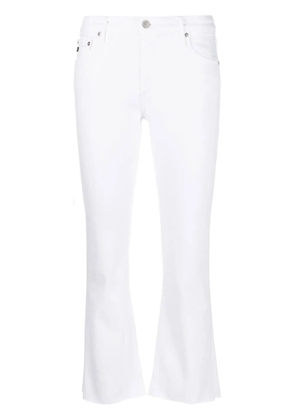 AG Jeans mid-rise cropped denim jeans - White