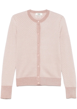 FENDI FF-jacquard cardigan - Pink