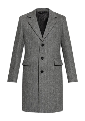 Burberry single-breasted herringbone coat - Grey