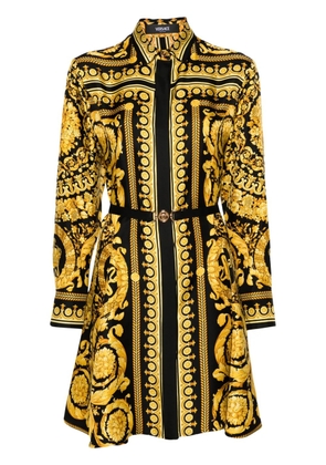 Versace Heritage baroque-print silk minidress - Black